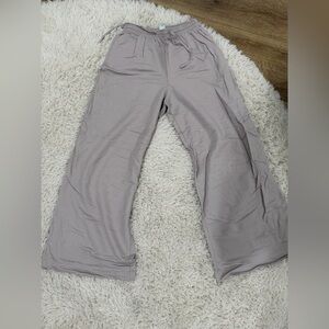 H&M Taupe Elastic-Waist Pants